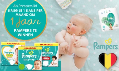 Jaarvoorraad gratis Pampers winnen
